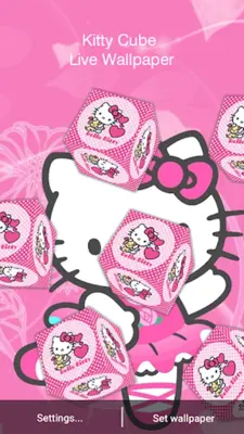 Kitty Cube Live wallpaper android App screenshot 2